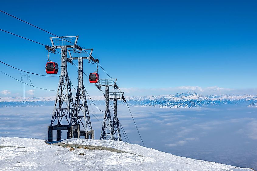 Gondola cable car in Gulmarg, India