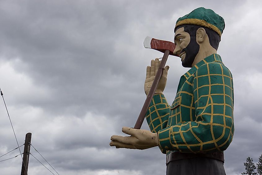 Paul Bunyan statue in Saint Maries, Idaho