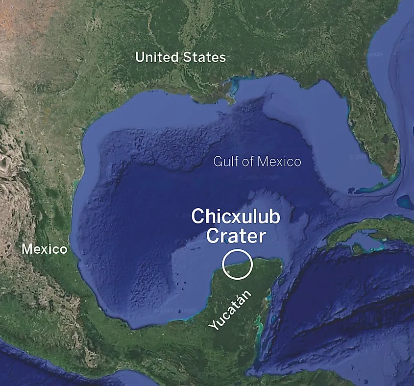 Chicxulub Crater location