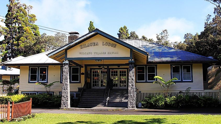 The Kilauea Lodge in Volcano, Hawaii was built in 1938 as a YMCA Camp.