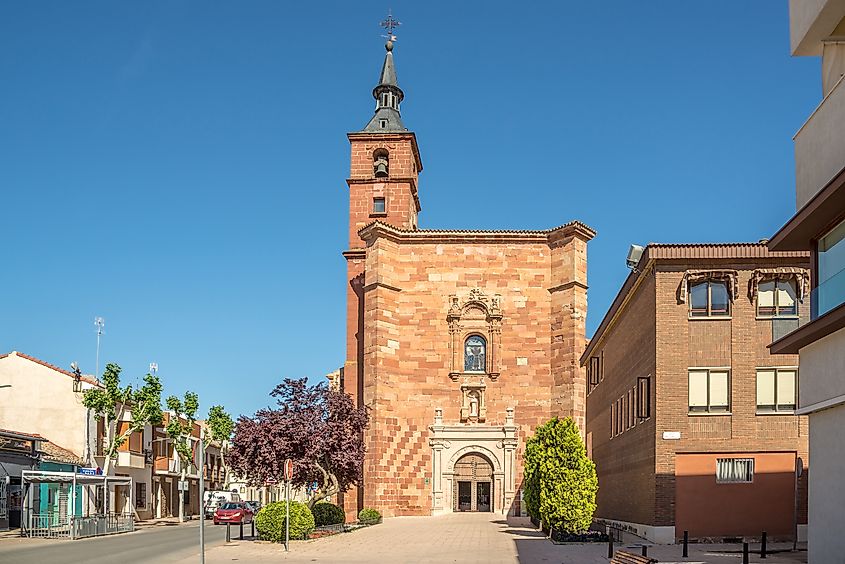 View at the Church of San Francisco in Alcazar de San Juan, Spain.