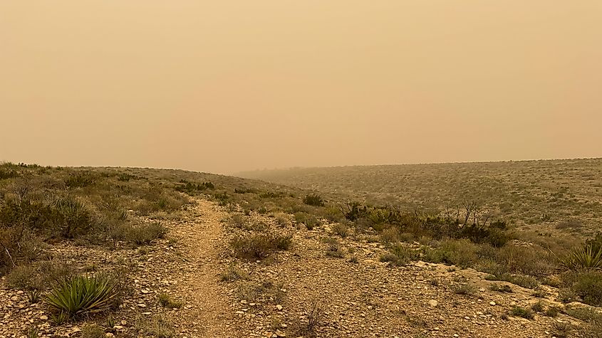 Sandstorm in the New Mexico Desert.
