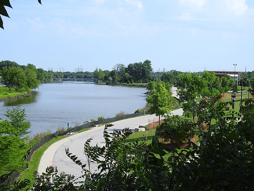 Fox River connecting to the Illinois River