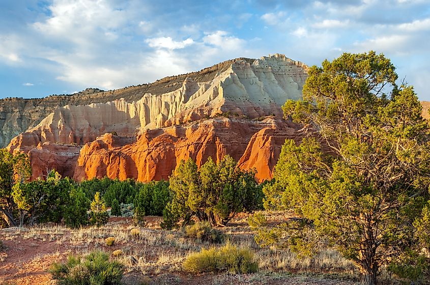 Unique bright layers of sandstone formations in Kodachrome Basin State park, Utah.
