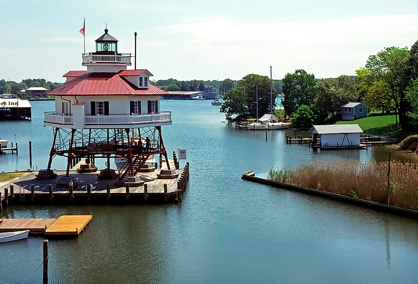 Calvert Marine Museum, Drum Point Lighthouse, Solomons Island, Maryland.