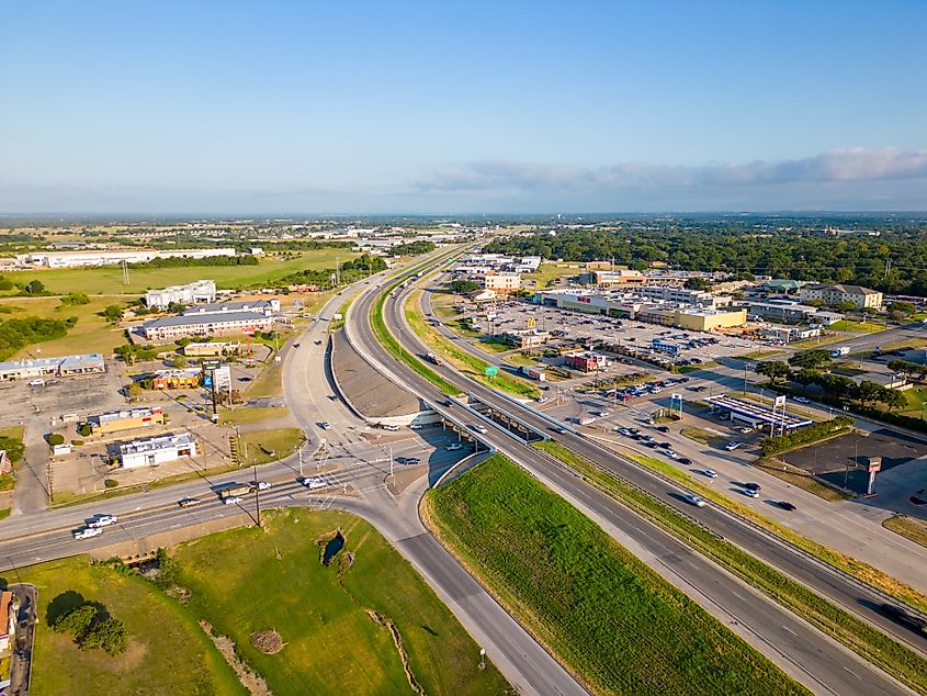 Aerial drone photo Brenham, Texas.