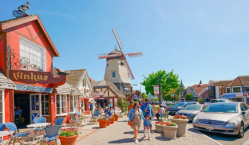 Main Street in Solvang, California.