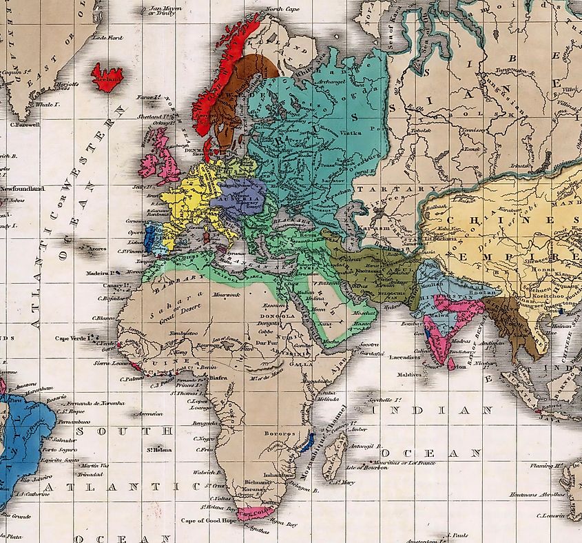 Napoleaon's Empire in the early 1800s