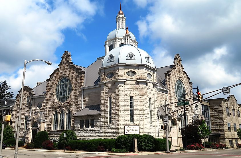 The Central Christian Church in Anderson, Indiana.