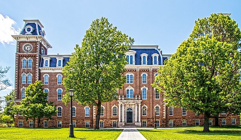 Old Main- oldest building on the University of Arkansas campus and one of the most recognizable symbols of the University