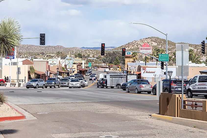 Street view of downtown Wickenburg, Arizona