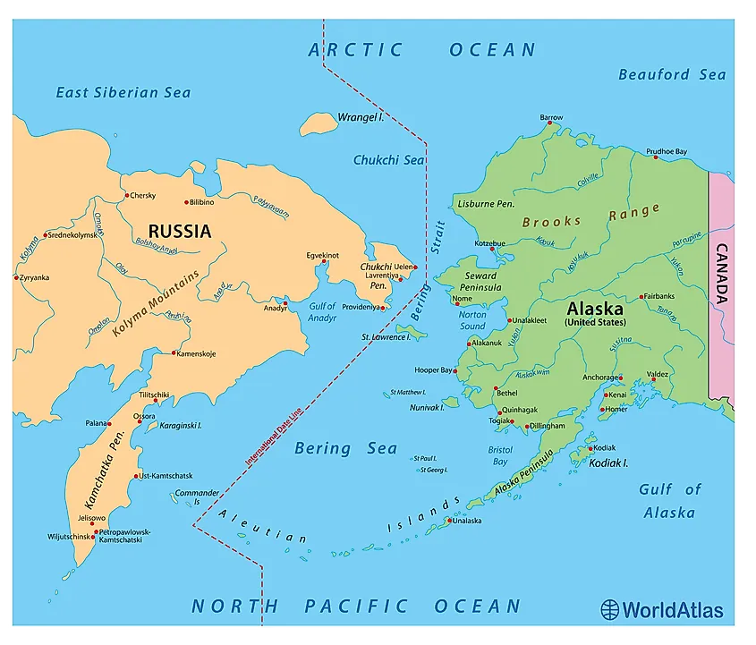 Bering Strait Map