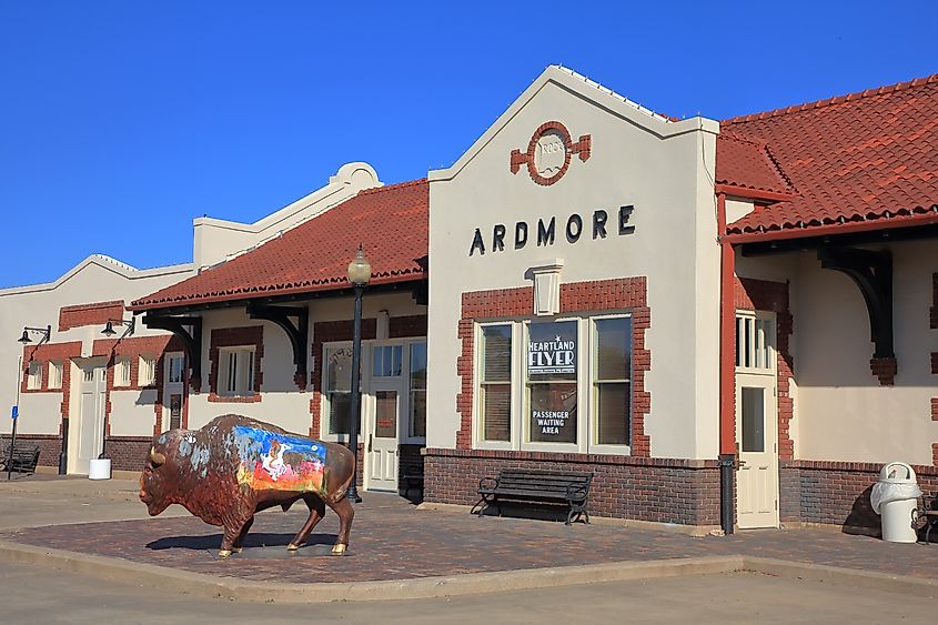 The Ardmore Station is located in the downtown area of Ardmore, Oklahoma.