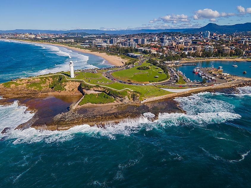 Flagstaff Point Lighthouse at Wollongong on the New South Wales South Coast, Australia 