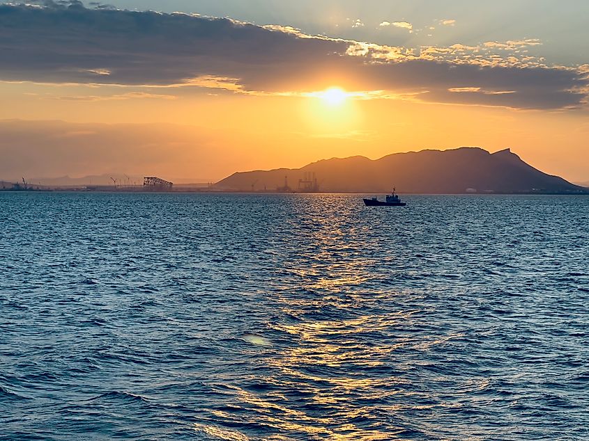 Sunset over the Caspian Sea