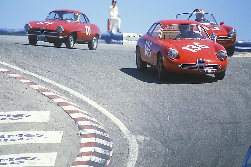 Vintage Cars on the Laguna Seca Track