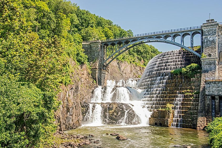 New Croton Dam near Croton on Hudson is a popular tourist spot.