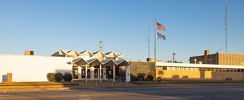 The Kingfisher County Courthouse in Kingfisher, Oklahoma, USA.