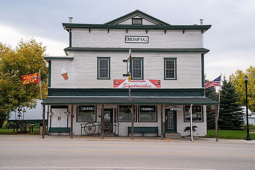 Crochans Hall, a historic building in Dayton, Wyoming