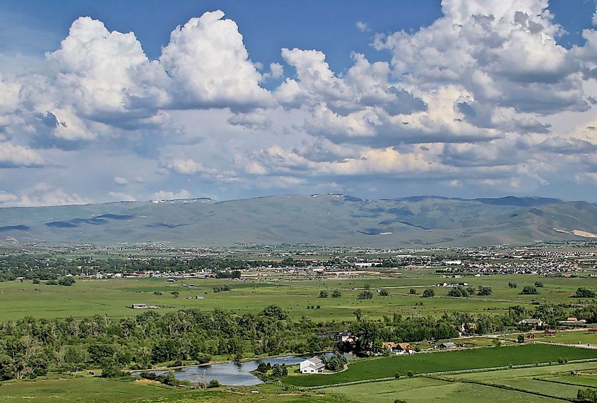 Aerial view of Midway, Utah