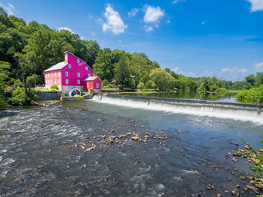 View of the historic mill at Clinton, New Jersey.