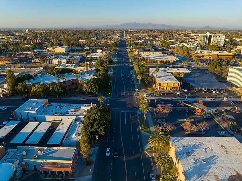 Aerial view of Mesa, Arizona