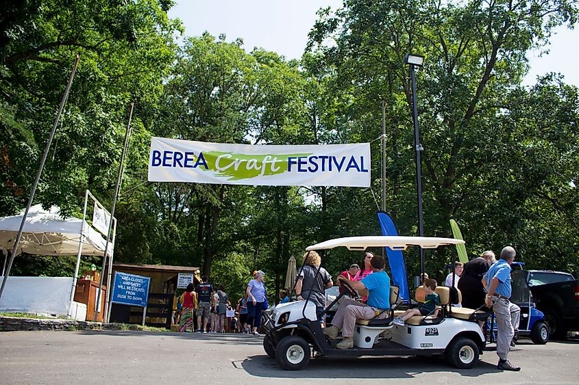 Berea Crafts Festival in Berea, Kentucky. Image credit Stephen Nwaloziri via Shutterstock.