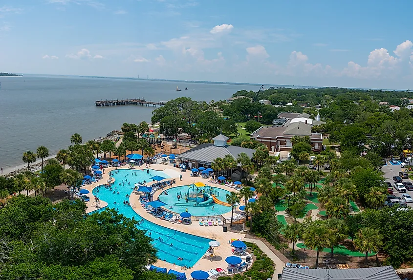 St. Simons Island, Georgia, as viewed from the lighthouse.