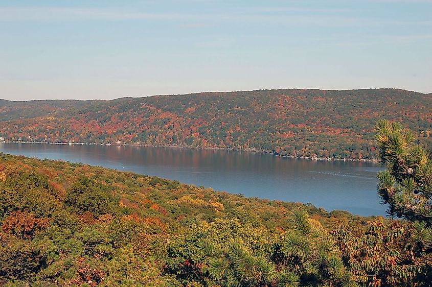 Aerial view of Greenwood Lake