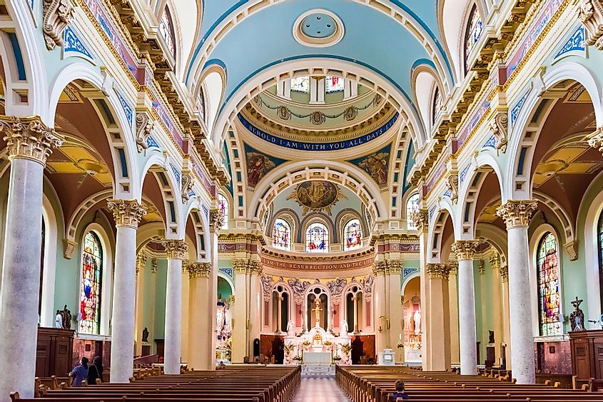 Inside Saint Patrick Cathedral Church in Harrisburg, Pennsylvania