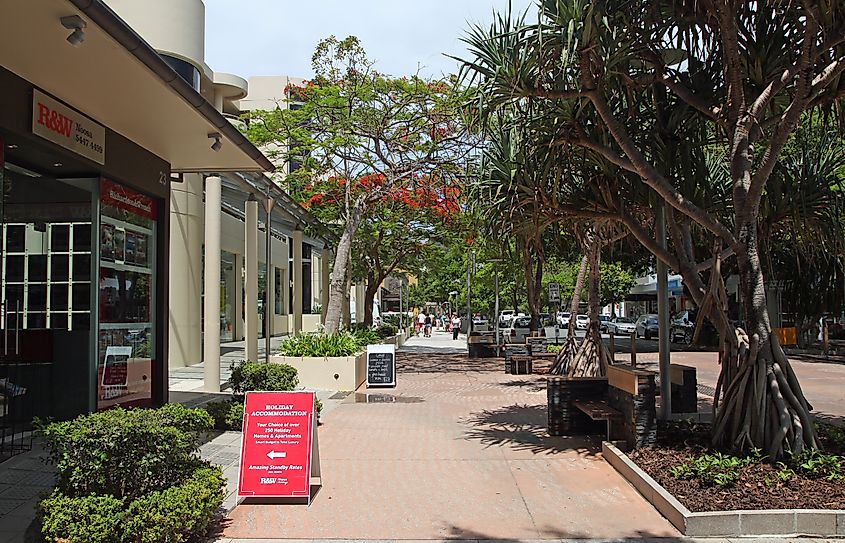 Hastings Street in Noosa Heads, Queensland.
