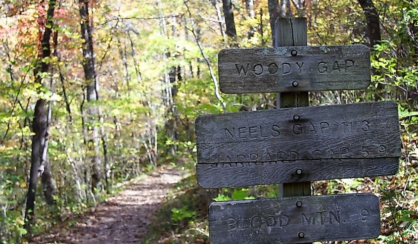 Distances along the Appalachian Trail, Blood Mountain