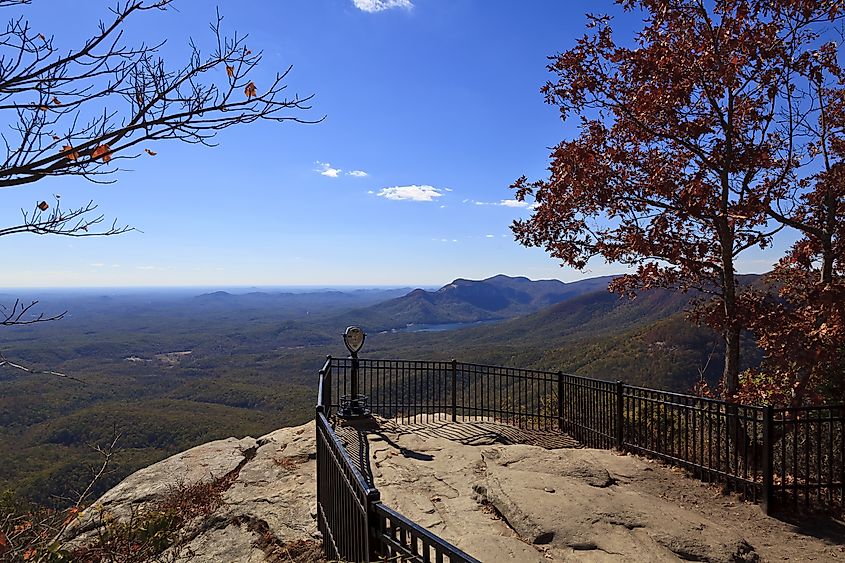 Caesar's Head State Park in South Carolina during the fall.