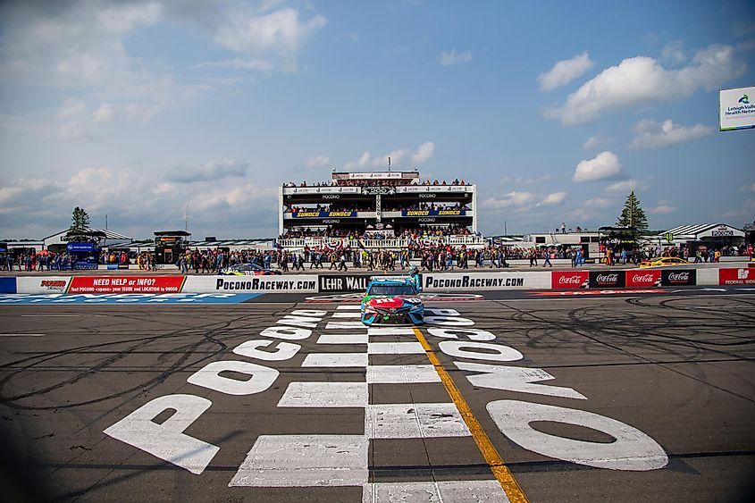 Pocono Raceway in Long Pond, Pennsylvania.