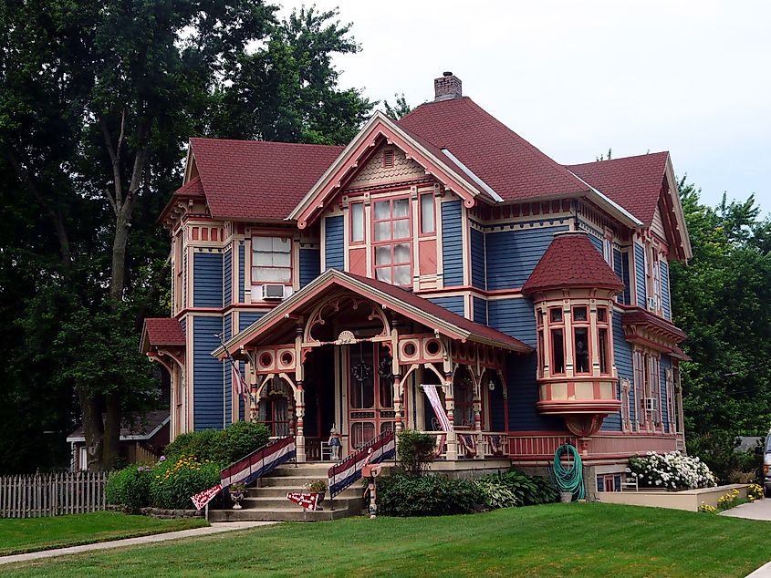 The George E. Stubbins House, a historic residence in Britt, Iowa.