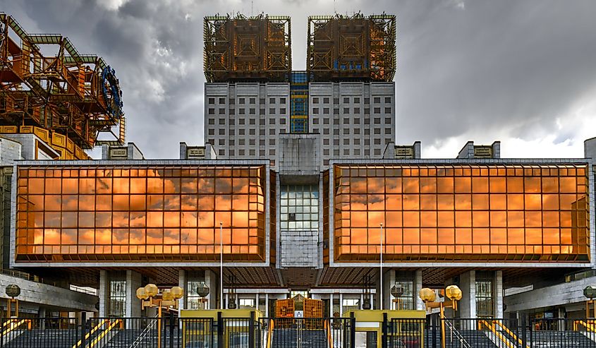 The building of the Presidium of the Russian Academy of Sciences in Moscow, Russia.