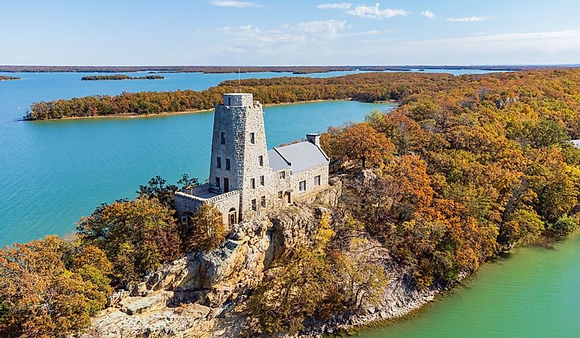 Aerial view of the Tucker Tower of Lake Murray