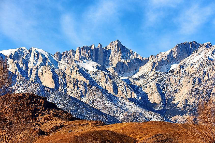 Winter view of the Mt. Whitney.