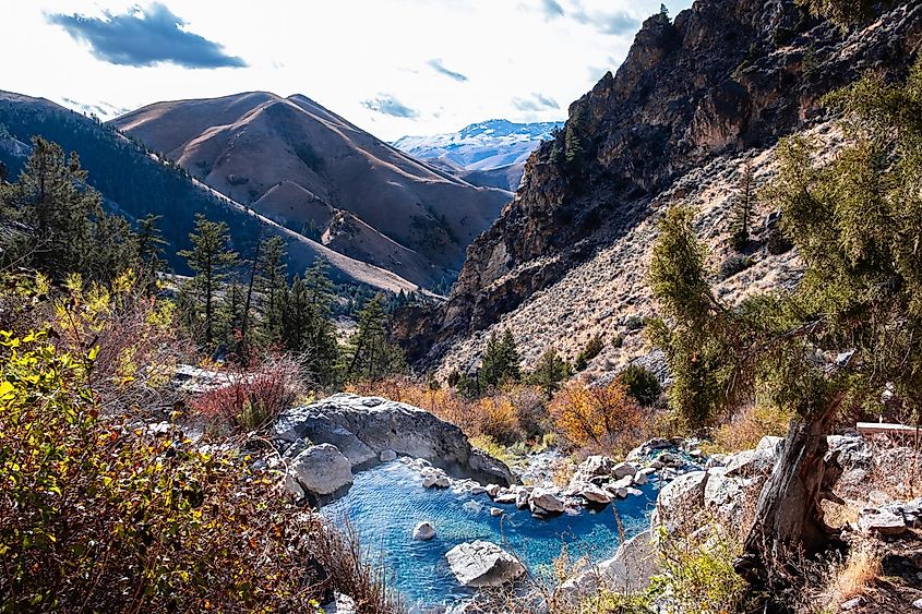 Goldburg Hot Springs in the Salmon-Challis National Forest near Salmon, Idaho.