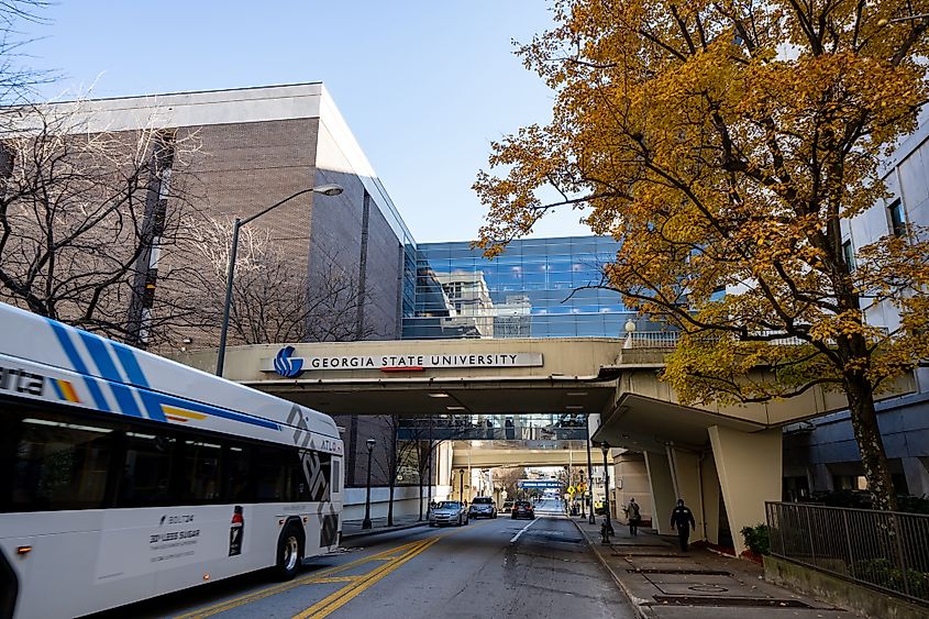 Georgia State University Building campus at Atlanta. 