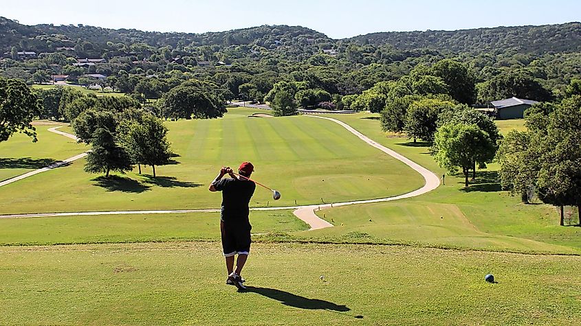 Schreiner Golf Course Kerrville Texas in the summer
