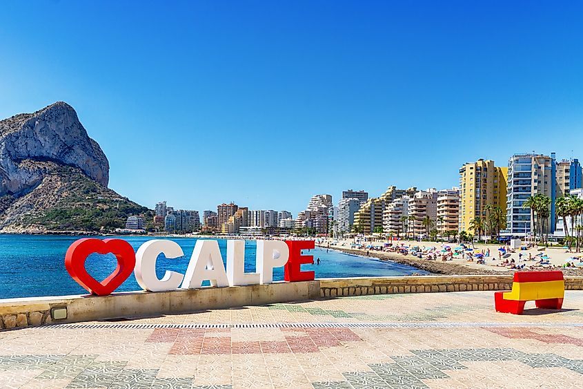 Playa in Calpe, Spain