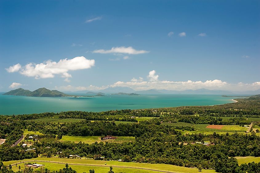 Scenic landscape view of Mission Beach, Queensland, Australia