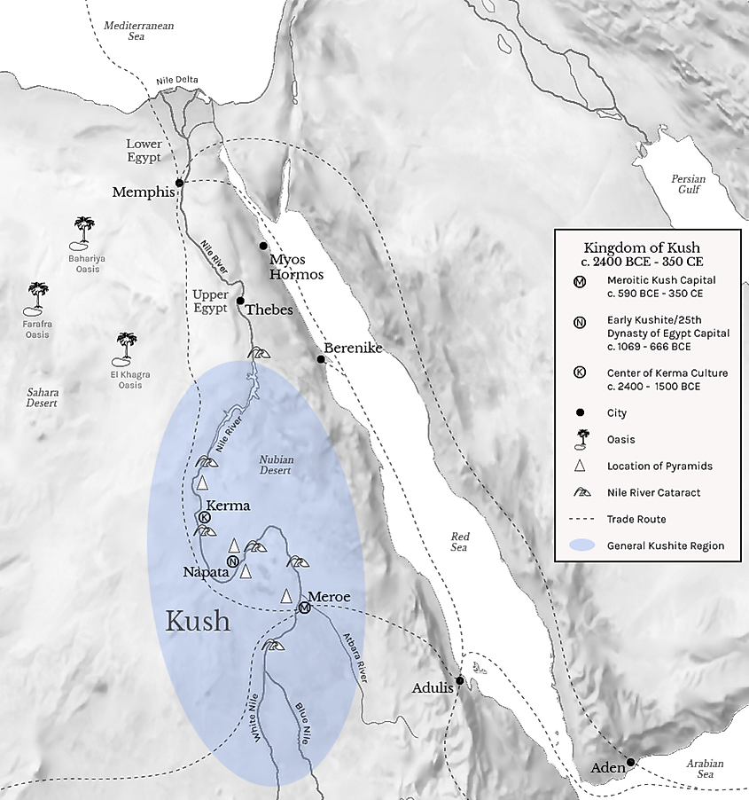 Map of Kushite Kingdom.