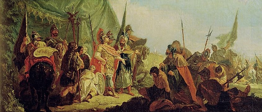 Defeated Porus in front of Alexander the Great at the Battle of Hydaspes