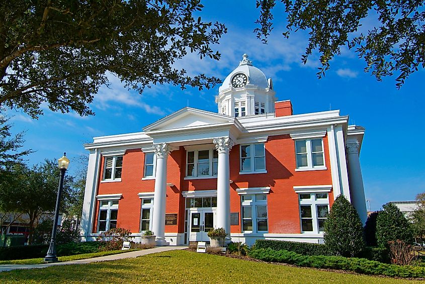 The 1909 Pasco County Courthouse in Dade City, Florida. Editorial credit: Dennis MacDonald / Shutterstock.com