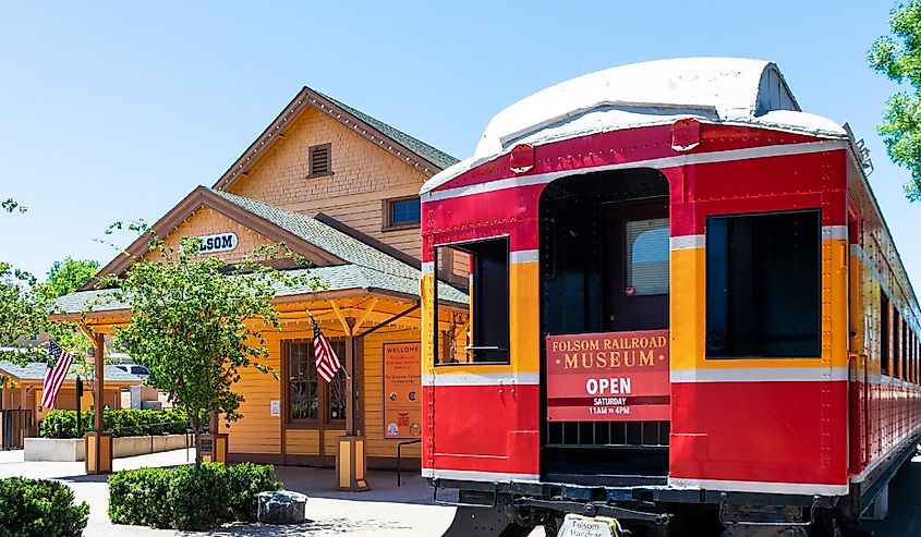 Folsom Railroad Museum and Depot in Historic District.