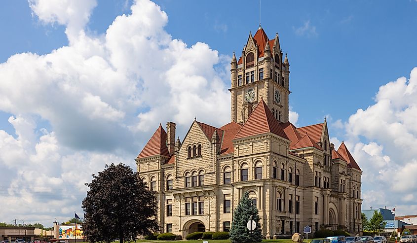The Rush County Courthouse, Rushville, Indiana
