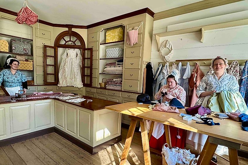 Dressmakers at Colonial Williamsburg Image credit Bryan Dearsley