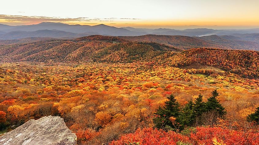 Fall colors in Banner Elk, North Carolina.
